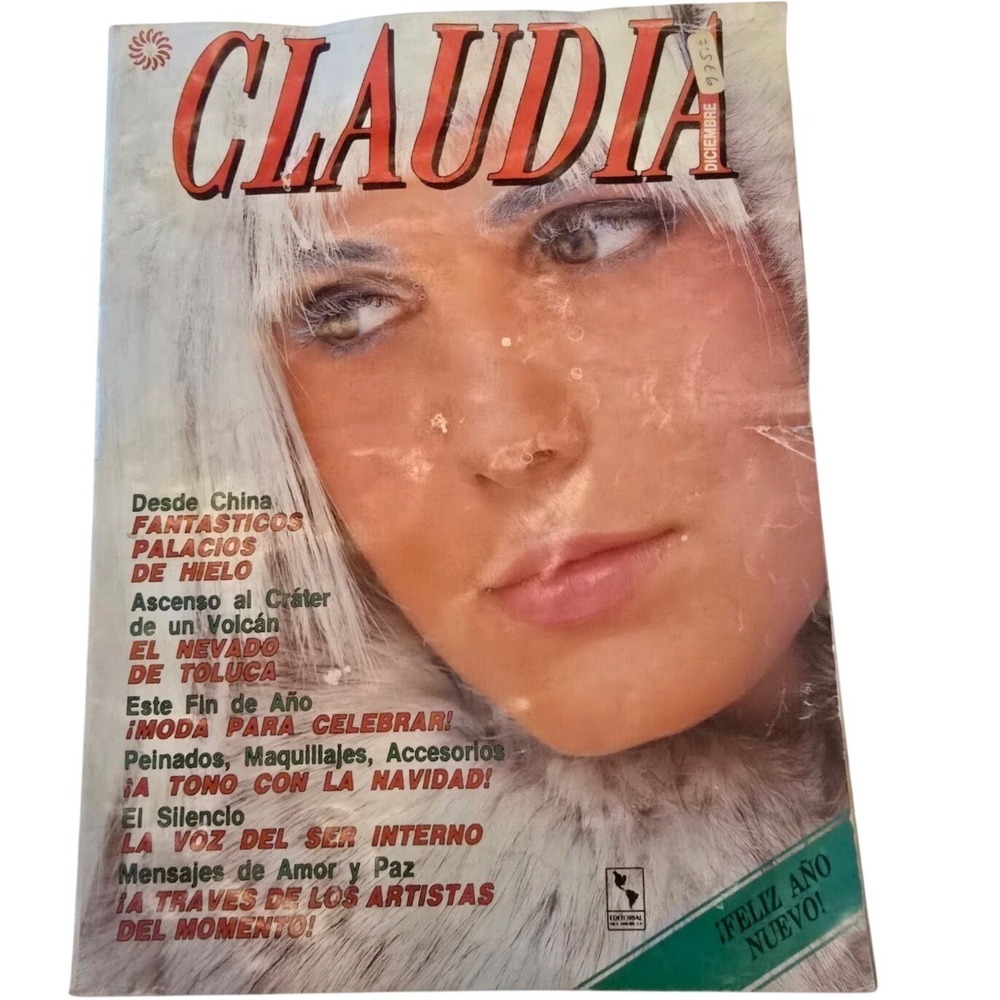 Spanish Version CLAUDIA Magazine December‎ 1986  VINTAGE